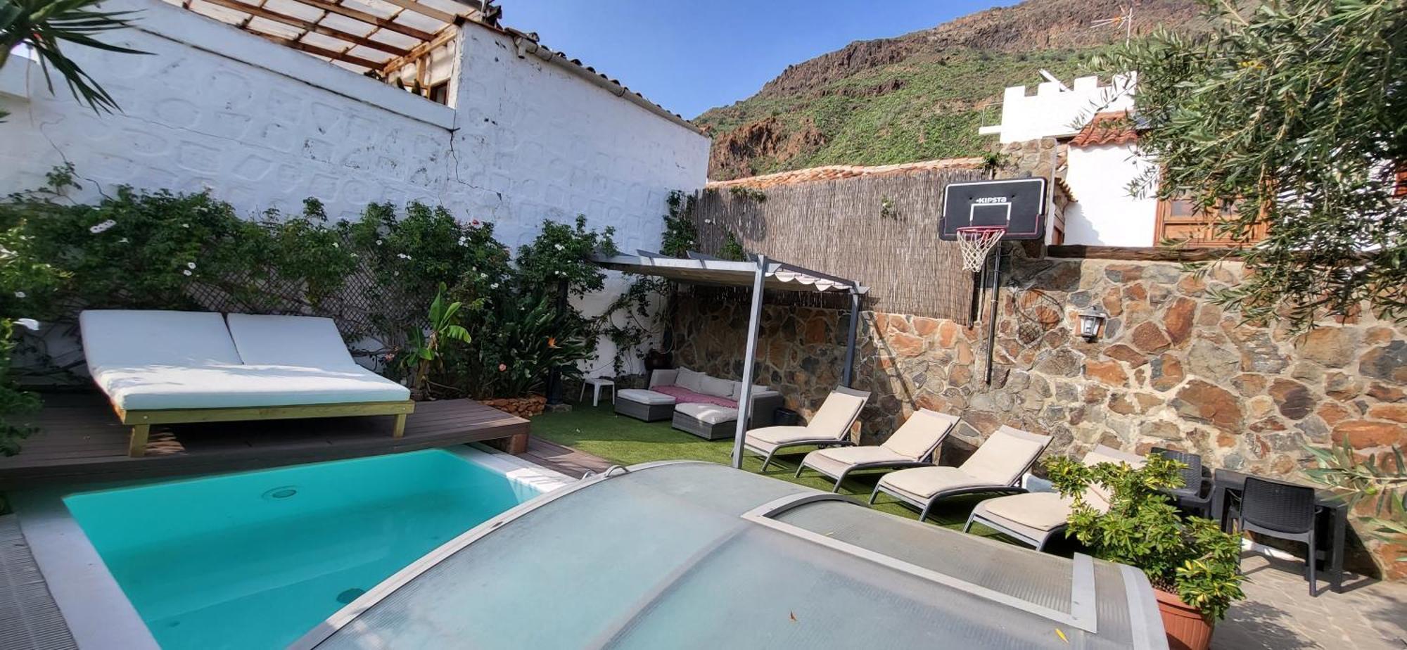 Casa Agustin Pool 27 ºc Villa Fataga Exterior photo